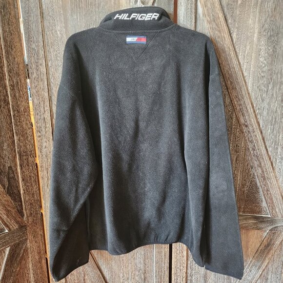 Hilfiger Athletics Men’s XL Black Long Sleeve Black 1/4 Zip Fleece Pullover - Picture 7 of 11